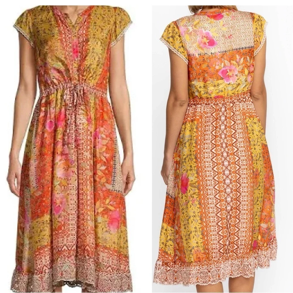 Johnny Was silk ELIANA LUCY DRESS NWT